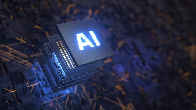 AI,Circuit board,Artificial Intelligence concept