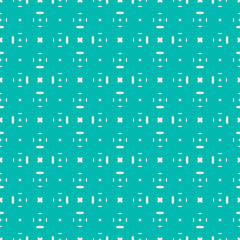 Vector minimalist seamless pattern. Subtle abstract geometric texture with small squares, dots. Simple minimal background in turquoise and pink color. Repeat design for decor, wallpapers, wrapping