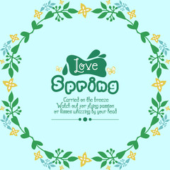 Vintage frame design with ornate leaf and floral, for love spring card design. Vector