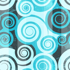 Abstract blue spiral seamless
