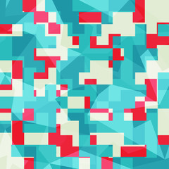 abstract blue squares seamless pattern