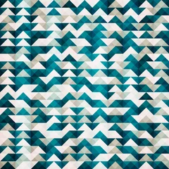 Fotobehang Driehoeken abstract blauw driehoek naadloos patroon