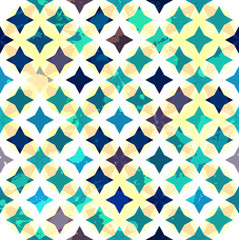 abstract vintage blue star seamless