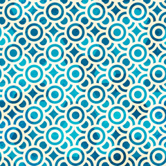 blue circle seamless pattern with grunge effect