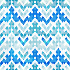 blue geometric seamless pattern