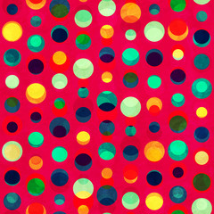 bright circle seamless pattern with grunge effect