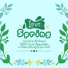 Naklejka premium Modern shape Pattern of leaf and floral frame, for love spring greeting card template design. Vector