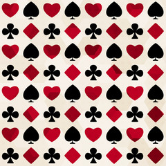 card suit seamless pattern
