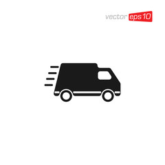Truck Delivery Icon Design Illustration
