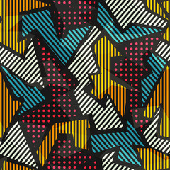 colored geometric seamless pattern