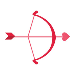 arch cupid with arrow isolated icon