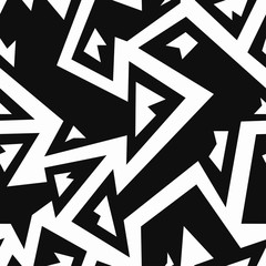 monochrome arrows seamless pattern
