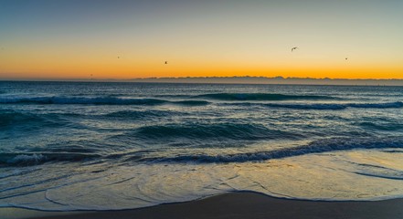 sunrise sunset beach sea ocean cloud shore waves sand miami florida cuba nature dusk orange yellow blue horizon coast © Alberto GV PHOTOGRAP