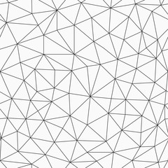 monochrome contour triangles seamless pattern