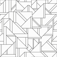 monochrome retro triangle seamless pattern