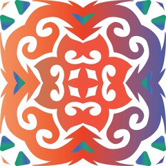 Antique ornate tiles talavera mexico.
