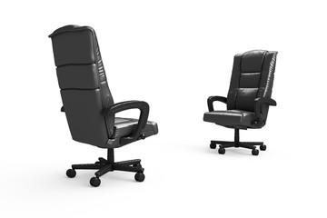 Fototapeta premium 3D Rendering of Standard Office Chair on White