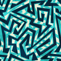 sea maze seamless pattern