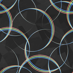 spectrum circles seamless pattern