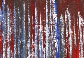 Abstract red blue striped art. Painting background. Abstract texture