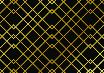 Vintage art deco texture. Elegant gold geometric seamless pattern. modern golden lined shape. Abstract seamless luxury background.
