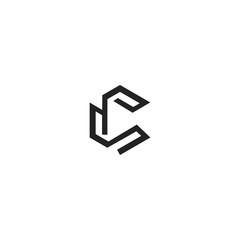 C logo icon design template elements