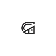 G and real estate company logo design