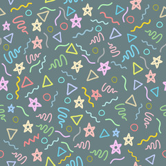 abstract Colorful geometric Seamless pattern background.