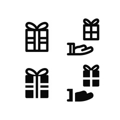 Gift Icon. Holiday & Travel Icon Set Vector Logo Symbol.