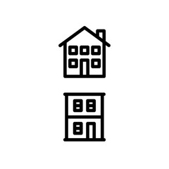 Apartment Icon. Building Icon Set Vector Logo Symbol.