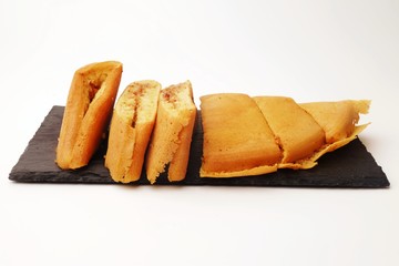 Apam balik on slate table.