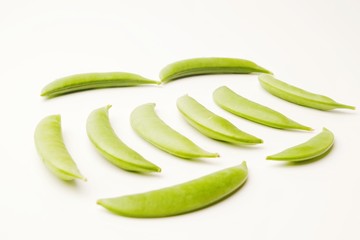green beans isolated on white background