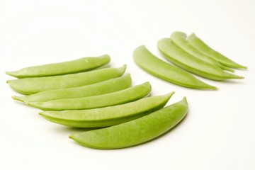 green beans isolated on white background