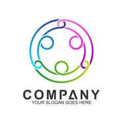 People Connection Logo In Line Style,Friendship Logo,World Unity,Family Connection,Foundation Kids,People Sport,Gym And Fitness,Human Community Icon