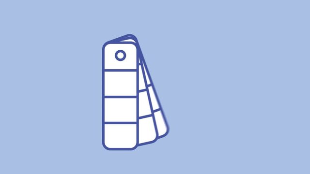 Fan palette line icon on the Alpha Channel