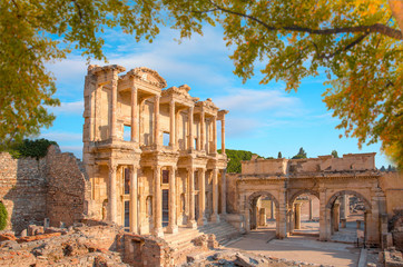 Celsus Library in Ephesus  Turkey