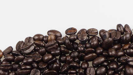 coffee beans isolated on white background..