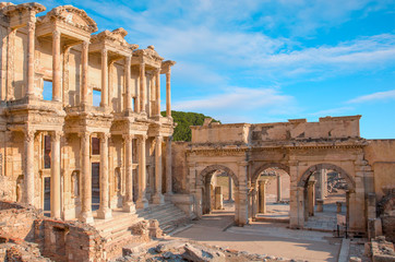 Celsus Library in Ephesus ancient city -Selcuk,  Turkey