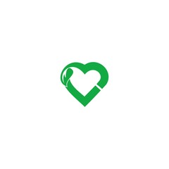 Love nature creative logo design template