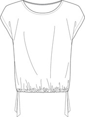 Vector illustration of women's blouse