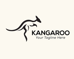 Jump high kangaroo logo design inspiration