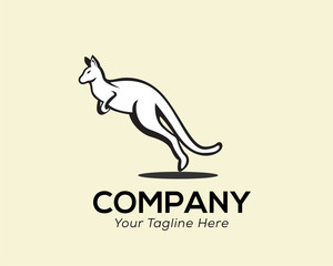 Start jump kangaroo logo design inspiration