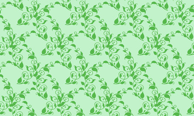 Leaf pattern decoration background for Spring, with unique drawing of leaf.