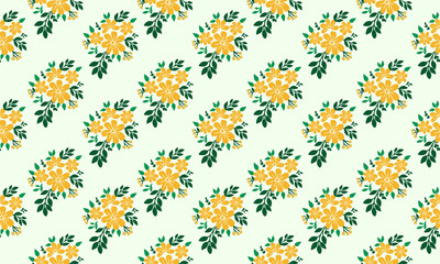 Elegant floral pattern design background for spring, with leaf and flower cute decor.