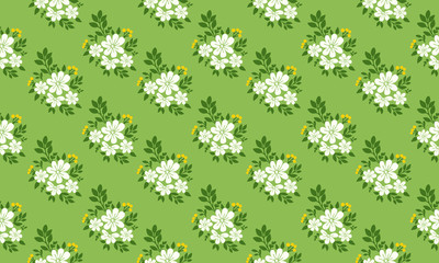 Elegant floral pattern design background for spring, with leaf and flower cute decor.