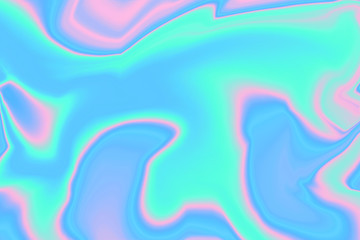 Abstract holographic background. Digital art. Futuristic holographic. Wonderful background in Holographic Foil. Modern surface design style. Packaging wrap paper. Banner, greetings card, poster