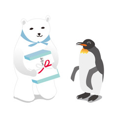 白熊とペンギンのお中元