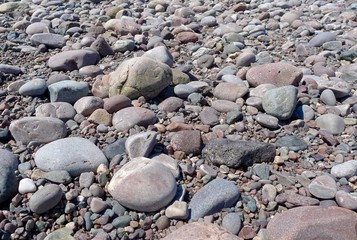 Exposed ocean floor at St. Martins in New Brunswick, Canada