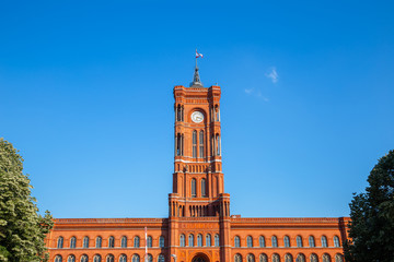 Rotes Rathaus Red City Hall in Berlin, Germany