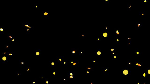 ゴールドの桜が舞うGoldenCherryBlossom4K QT Alpha